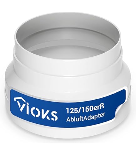 Riduttore Universale Per Condotti 80-150mm - In Plastica ABS Per HVAC, Ventole E Aspiratori - Foto 6