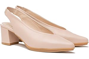 A&L SHOES Zapatos de Salón Mujer de Piel | Fabricados en España. Disponible Desde la Talla 36 hasta la Talla 41 - Finita Shoes Modelo AW1496 Color Rojo y Nude.