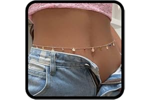 Zookey Boho Waist Chain Colorful Flower Belly Chain Summer Beach Body Chain Jewellery for Women and Girls