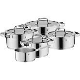 WMF Compact Cuisine 5 Par&ccedil;a Tencere Seti, İnd&uuml;ksiyon Uyumlu, Cam Kapaklı, Cromargan&reg; Y&uuml;ksek Kaliteli Parlak Paslanmaz &Ccedil;elik, 