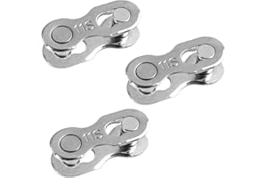 JECDFS 3 paia di biciclette riutilizzabili Missing Link per catene a 11 marce, maglie a sgancio rapido in acciaio argento, compatibile con Shimano e altre catene per biciclette