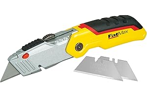 STANLEY FATMAX Folding Retractable Blade Utility Knife with 3 Blades, 0-10-825