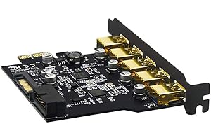 YBBOTT 5 Ports PCIE to USB 3.0 Expansion Card, 5Gbps Internal USB 3 Hub Controller Header - with 19PIN Connector - USB PCI Express Card Converter Super Speed for Desktop PC Windows 10/8/7/Linux