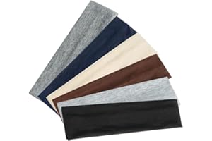 Voarge Sportowe opaski na czoło, opaska przeciwpotowa, opaska na włosy, popularna ozdoba do włosów, czarne, antypoślizgowe bawełniane opaski na czoło