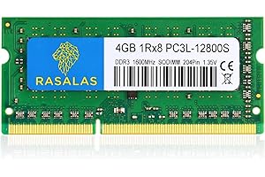 Rasalas 4 GB 1Rx8 PC3L-12800S DDR3L 1600 MHz DDR3 SO-DIMM RAM 1,35 V CL11 204-Pin PC3-12800 Laptop-Speicher