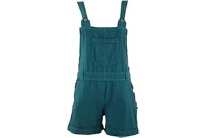 GURU SHOP Goa Shorts, Kurze Latzhose, Latzhose, Damen, Baumwolle