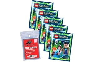 Bundle mit Lego Harry Potter - Serie 2 - Sammelsticker - Exklusive STRONCARD Hüllen - 5 Tüten