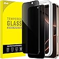 JETech Privacy Full Coverage Screen Protector for iPhone 16 Pro Max 6.9-Inch, Black Edge Anti-Spy Tempered Glass Film with Easy Installation Tool, Case-Friendly, 2-Pack