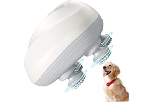 HPERU Massageur de chats pour chats intérieurs, masseur de compagnie 3 modes 1200mAh Masse-chat électrique étanche pour les chats et les chiens intérieurs avec 4 têtes de massage rotatif Masseur du cuir