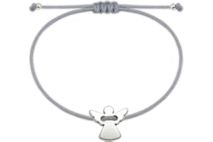 Selfmade Jewelry Bransoletka damska anioł stróż srebrna ręcznie robiona makrama bransoletka z aniołkiem w zestawie opakowanie prezentowe