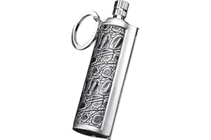 YOVALO Fire Starter Lighter Waterproof Flint Match Metal Matchstick Permanent Keychain Outdoor Camping Match Lighter(Sold without Fluid) (Silver)