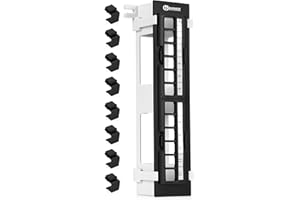 EVEREST MEDIA SOLUTIONS Everest Media 12-Port Keystone Patch Panel (1-Pack) - Removable 6-Port Panels - with 89D Wall Mount Bracket - Vertical/Horizontal Installation - 8 Blank Keystone Jack Inserts Included