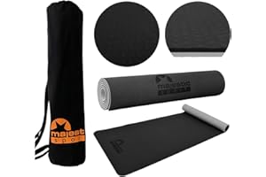 ‎MAJESTIC SPORT MAJESTIC SPORT Mata do Ćwiczeń Majestic Yoga 183x61x0,6 cm Lekka Poręczna Niska Pamięć Kształtu Wytrzymała Wodoodporna Antypoślizgowa