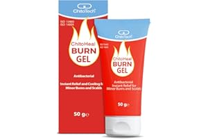 CHITOTECH ChitoHeal Burn Gel 50gm – Antibacterial Treatment for Minor Burns, scalds, and Sunburn. Hydrogel Cooling Gel aids in Wound Healing and Provides Fast Relief from Pain and Irritation.