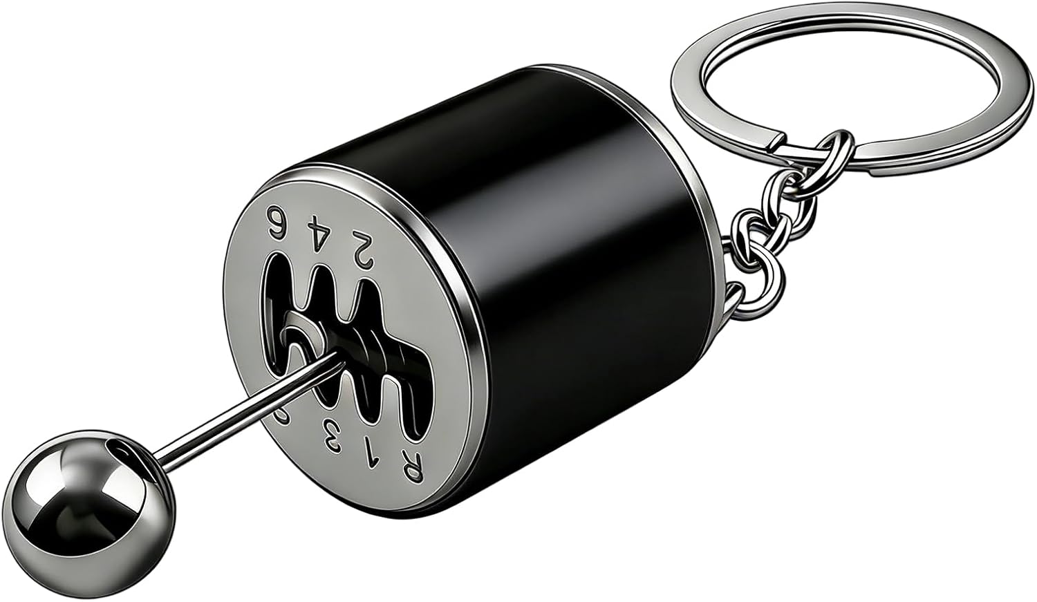 Gearbox Keychain,6-Speed Manual Transmission Stick Shift Keyring,Creative Car Shifter Gear Keyfob,Automotive Lever Keyring Fidget Toy,Shift Lever Keyrings Car Accessories for Cars Lovers Gift (Black)