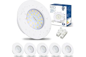 HiBay 6X 7W LED Downlights Ultra Slim Recessed Spotlights Ceiling Lights IP44 Bathroom Down Light Cool White 6000K 240V