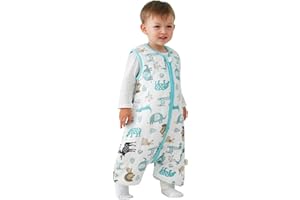 MOSEBEARS Mosebars Śpiwór z nogawkami, całoroczny, śpiwór niemowlęcy na zimę, 2,5 Tog, czysta bawełna, śpiwór, różne rozmiary, na jesień i zimę, śpiwór dla niemowląt ze stopami