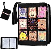 SKIKHN Stray Photocard Binder, SKZ Cute Cartoon Photocards Holder, Stray Kids 400 Photo Card Pockets with Zipper and Handle,