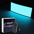 El Panel Light, Ice Blue 12 * 5cm Flexible El Panel, Electroluminescent Sheet Neon with Battery Inverter, 3 Modes for DIY, Holiday Decorations, Cosplay, Party, Advertising