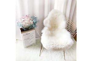 bedee Faux Sheepskin Rugs (65x102cm) Faux Fleece Chair Cover Seat Pad Soft Fluffy Shaggy Area Rugs For Bedroom Sofa Floor