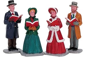 Magie di Natale Armonia di Natale, Personaggi per Villaggio di Natale in poliresina, Set di 4 ‎