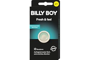 ‎BILLY BOY Billy Boy Fresh & Feel Kondome | aufregend cooler Duft | extra leichtes Abrollen | 12er Stück, 11134478