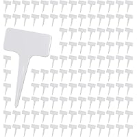 WELLGRO 120 Pflanzschilder - Kräuterschilder zum Beschriften - Kunststoff - weiß - ca. 10 x 6 cm (LxB) - Beetstecker…