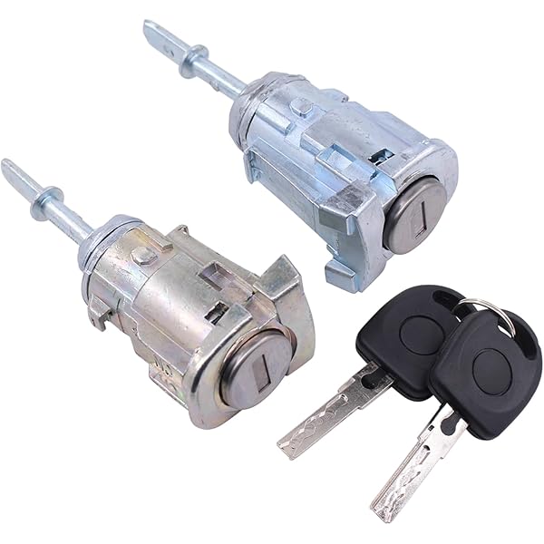 Justech 2PCs Lock Cylinders Door Lock Vehicle Door Security Lock 