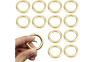 ZoZoMaiy D-Orange - Mosquetón redondo de 28 mm, ganchos redondos de aleación de zinc, anillos de resorte de resorte, hebilla de gancho de puerta abierta para llaveros, manualidades o decoraciones de