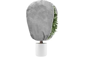 DEWUR 50g /m² Vlies Winterschutz für Pflanzen Kübelpflanzen Frostschutz Jutesack für Palmen Tomaten Zitronenbaum Oleander Plant Hanfpalme (Grau 80x100cm)