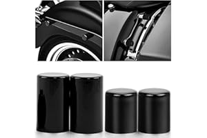 PSLER Boîtier du kit de protection des points de quincaillerie 4 pièces,pour Harley Touring Electra Glide Ultra Limited Road King et Autres Modèles 2009-2022(Noir 2 Court 2 Long)