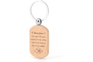 TAMNIOA Cadeau Noel Cadeau Porte Clef en Bois Porte-clés en Bois Porte Clé Original Cadeaux Anniversaire