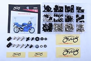 Kit Tornillos AVDB para Montaje carenado Completo especifico VFR 800 FI 1998-2001 (ALU/Plata)