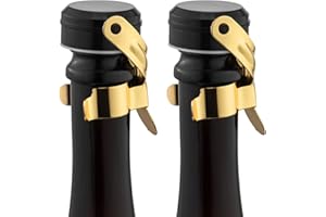WOTOR Tappi Bottiglie Vino,Tappo per spumante, a Prova di perdite, Mantieni Fresco, Riutilizzabile Accessori Vino, Adatto per Vino Rosso, Champagne, Prosecco, Vino frizzante (Oro, 2 Pezzi)