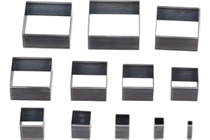 HYUDUO Fustella per Punzonatura in Pelle, Fustella Quadrata in Pelle 5mm‑60mm Fustella per Punzonatura per Artigianato in Pelle Fai-da-te Fatto a Mano, Fustellati