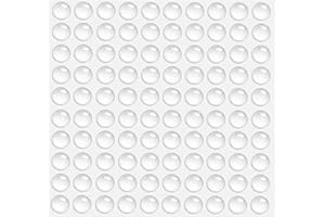 EUIOOCTORY Tampon Porte Transparent en Caoutchouc, 100 Pièces Arret de Porte, Amortisseur Porte Placard, Butee de Porte Adhesive Murale pour Panneaux de Verre, Protection Poignées Porte, Placards (Transparent)