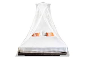 MEKKAPRO Extra-Large King Mosquito Bed Net, Made for King Queen and Twin, Two Openings Netting | Bed Canopy Curtains, White Mosquito Netting