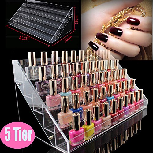 ZJchao Nagellack Display Ständer Acryl Nagellackständer Regal Anzeige 5 Etagen