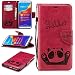 Produktbild Huawei Honor 7C Hülle, Honor 7C Schutzhülle, Huawei Honor 7C coverAlfort Lederhülle PU + PC Hülle für Huawei Honor 7C Ledercase Handytasche mit Standfunktion und Kartenfächer (Rot)