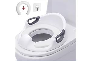 YOUTU VOLGA Réducteur de Toilette, Siège de Toilette avec Sièges Rembourre et Poignée de Coussin pour la Phase D'apprentissage de la Propreté de Votre Enfant, Unisexe