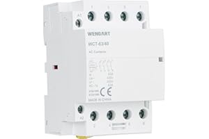 Wengart Household AC Contactor WCT-63,AC24V 63A Longer Lifespan, Energy Efficiency, and Reliable Performance for Your Modern Home (4NO)