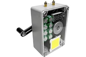 Portable Outdoor Hand Crank Generator With USB Charging, ABS Acrylic Panel & 2-Minute Ignition For Emergency Camping Gear, Lighting, Power Supply(12 capacitors)