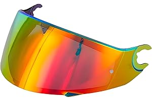 Guajiro - Helmvisier kompatibel mit Shark VZ160 Spartan | Skwal | Skwal 2 | D Swawal – Polycarbonat-Bildschirm, vorbereitet für Pinlock (Rot)