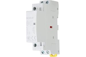 Eatbuy contacteur sur rail 20a Contacteur CA Domestique DIn Rail Contacteur CA Domestique 2P 20A CA 2P 20A 2NO 24V 220V/230V 50/60Hz Contacteur CA Domestique Montage sur Rail DIN(220V/230V)