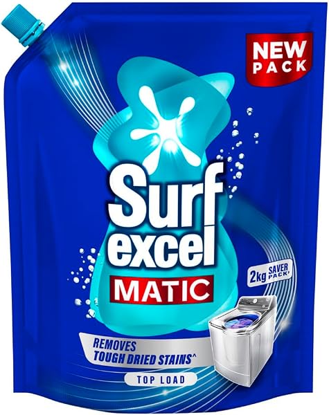 Surf Excel Matic Top Load Liquid Detergent 2 kg Refill|| Specially Designed…