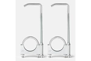Atokrtact 2.25 Inch Exhaust Clamp with Hanger Universal Exhaust Hanger with Clamp,Heavy Duty Exhaust Pipe Hanger Muffler Hanger for 2-1/4" Pipe for Most Car Turck Exhaust System(2.25 Inch Pack of 2)