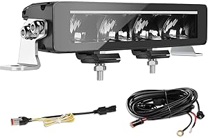 CO LIGHT Barre LED 10" 40W 8000LM IP69K pour Tracteurs 4x4 Camions Caravanes Quad SSV Rampe Led Longue Portée 312M avec DRL Anti-Éblouissement Simple Rangée 12V 24V Homologué ECE avec Kit de Câblage