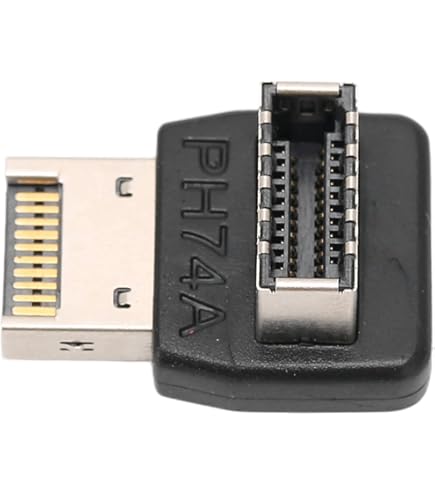 Adaptateur USB 3.0 Angle 90° Pour Carte Mère - Connecteur Mâle/femelle 19-20 Broches - Pour Montage PC Propre - 12
