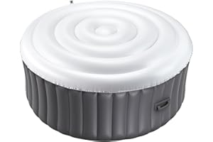 VEVOR Inflatable Hot Tub Cover, 5.4 Ft / 164.5 cm Round Hot Tub Cover Protector, Insulated Spa Covers for Inflatable Hottub, Weatherproof and Waterproof Energy Saving Lid for Outdoor Use, White