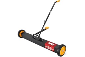 Pyle Balayeuse Magnétique Roulante 91 cm avec Manche Réglable Ramasseur de Métaux Robuste pour Atelier Chantier et Usage Industriel